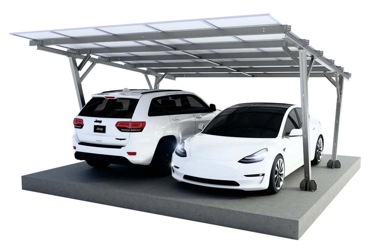 Render da estrutura Carport Biposte