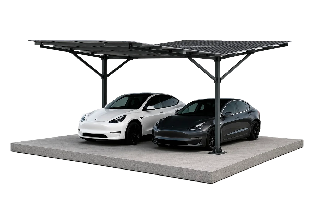 Render da estrutura Carport Monoposte