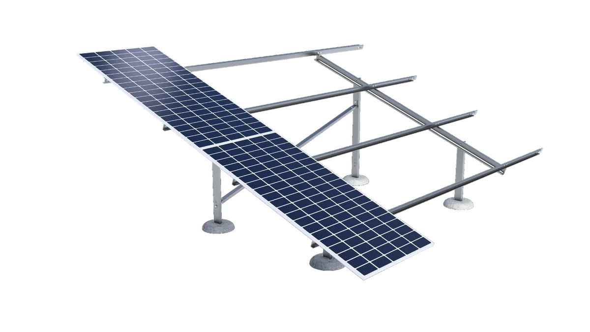 Render da estrutura Solo Dupla Biposte Standard