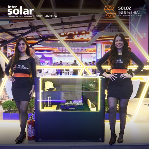Recepção do estande da Soloz Industrial na Intersolar South America 2026