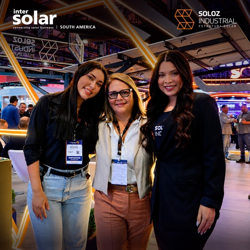 Registro de encontro no estande da Soloz Industrial na Intersolar South America 2026